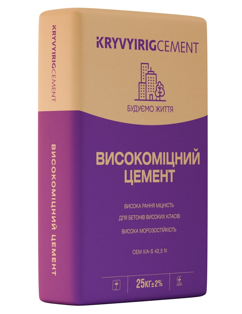 Цемент Kryvyi Rig CEM II/А-S 42,5 N 25 кг (64шт/пал)